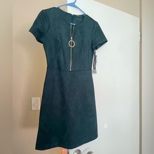 Forest Green Velvet Calvin Klein dress size 2 new with tags